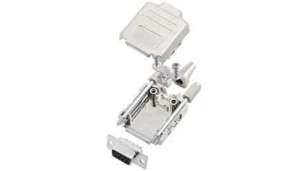 Produktfoto 1 von Encitech Connectors 6355 D-Sub-Gehäuse Gerade, 9-polig, Grau, aus Kunststoff