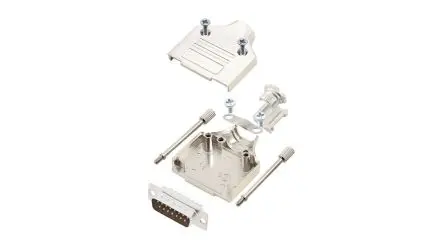 Produktfoto 1 von Encitech Connectors 6355 D-Sub-Hauben für Til kabel, 15 Kontakte, Stecker