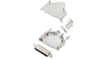 Encitech Connectors 6355 D-Sub-Gehäuse Oben, 25-polig, Schwarz, Größe DB, aus Zink