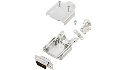 Encitech Connectors 6355 D-Sub-Hauben für Til kabel, 9 Kontakte, Stecker