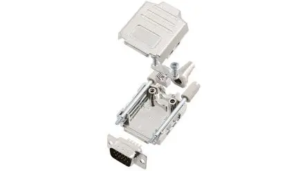 Produktfoto 1 von Encitech Connectors 6355 D-Sub-Hauben für Til kabel, 15 Kontakte, Stecker