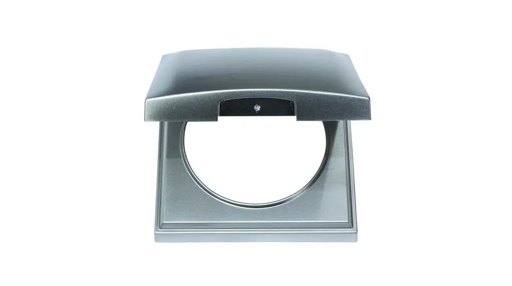 Produktfoto 1 von Berker Rahmen Silber Kunststoff 1 Ausbrüche H. 59.5 mm B. 59.5 mm