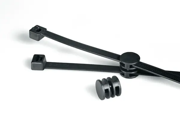 Produktfoto 1 von HellermannTyton T50RCOUPLER Nylon 6.6 Kabelbinder Schwarz 4.6mm x 202 mm