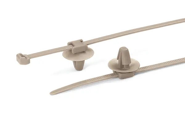 Produktfoto 1 von HellermannTyton Polyetherketon Kabelbinder Beige 3.4mm x 145 mm
