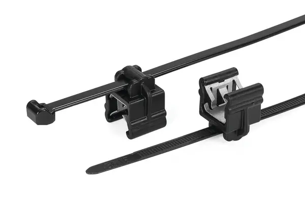 Produktfoto 1 von HellermannTyton EdgeClip Nylon 6.6 Kabelbinder Schwarz 4.6mm x 200 mm