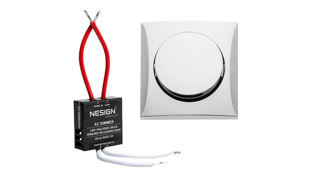 Produktfoto 1 von Berker Integro Dimmer, 125 W 230 V ac 500 mA 1 Auslässe H. 36 mm B. 36 mm T. 12 mm