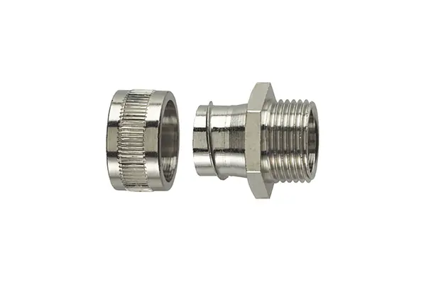 Produktfoto 1 von HellermannTyton Edelstahl Starre Rohrverbindung M25 25 mm Grau Metall-Finish IP40
