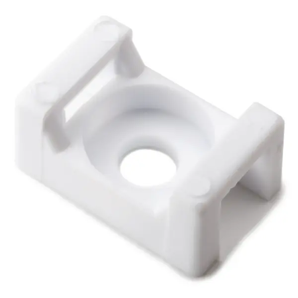 Produktfoto 1 von HellermannTyton Schraubbefestigung Befestigungssockel, Nylon 6.6 Weiß 14.7 mm x 5 mm Kabelbinder x 9.4 mm für 3.8 mm
