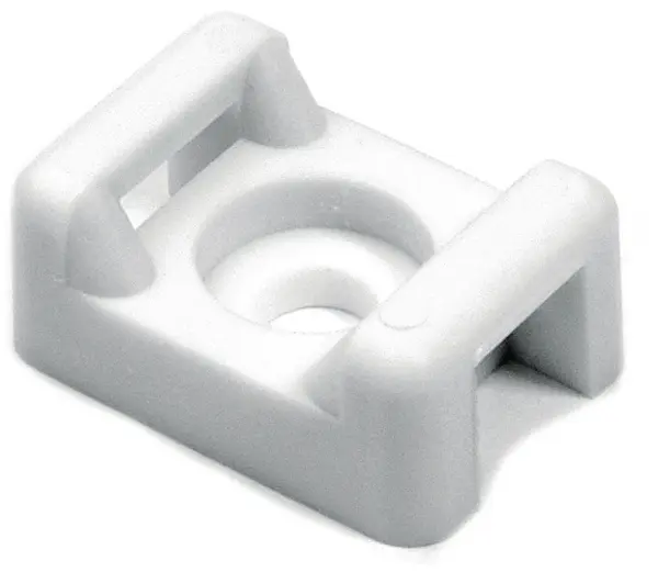 Produktfoto 1 von HellermannTyton Schraubbefestigung Befestigungssockel, Nylon 6.6 Weiß 21.8 mm x 7.9 mm Kabelbinder x 15.5mm für 4.6 mm