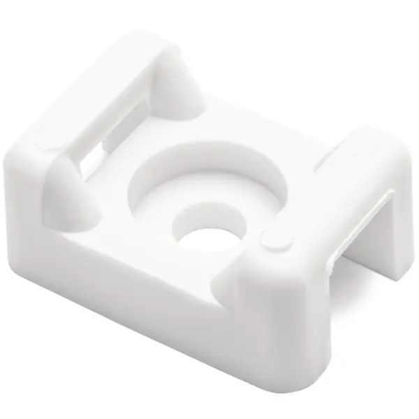 Produktfoto 1 von HellermannTyton Schraubbefestigung Befestigungssockel, Nylon 6.6 Weiß 21.8 mm x 7.9 mm Kabelbinder x 15.8mm für 6.4 mm
