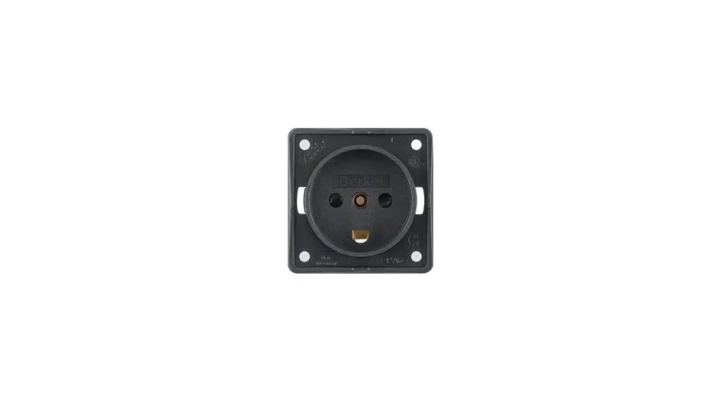 Produktfoto 1 von Berker 862 Steckdose Typ K Schwarz / 13 A