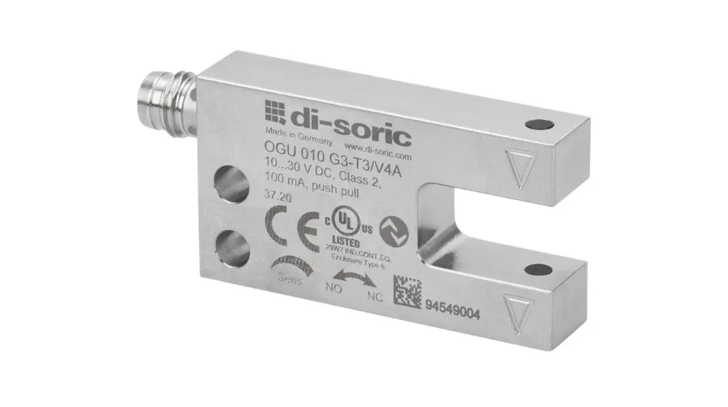 Produktfoto 1 von Di-Soric Rahmen Infrarotsensor, Optische Erkennung, Push-Pull Ausgang, 3-polig, Stecker, M8