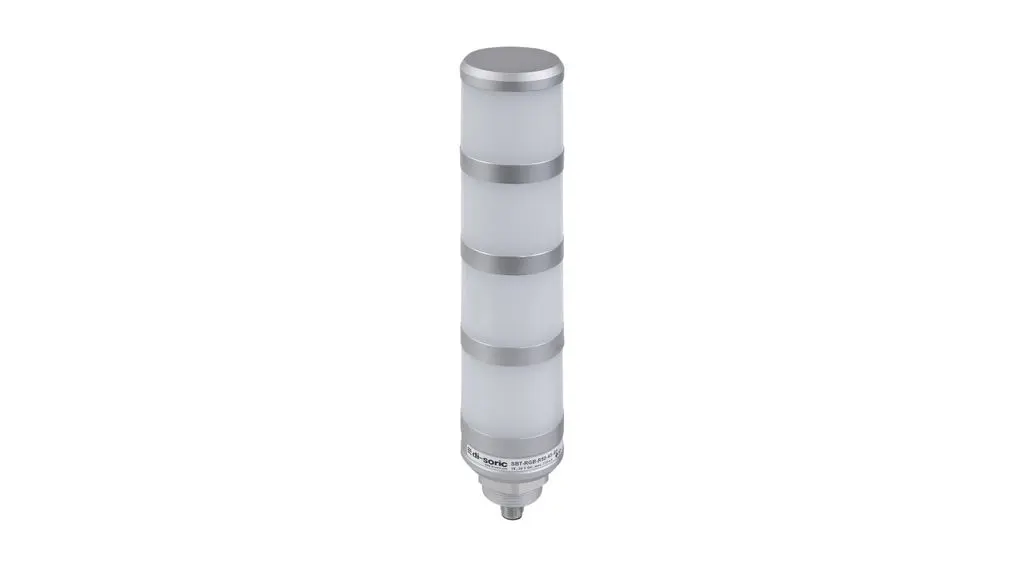 Produktfoto 1 von Di-Soric SBT LED Signalturm 4-stufig Linse Rot, Blau, Grün, Orange, Weiß, Gelb 30V Blinkend, Filament/Warnsummer,