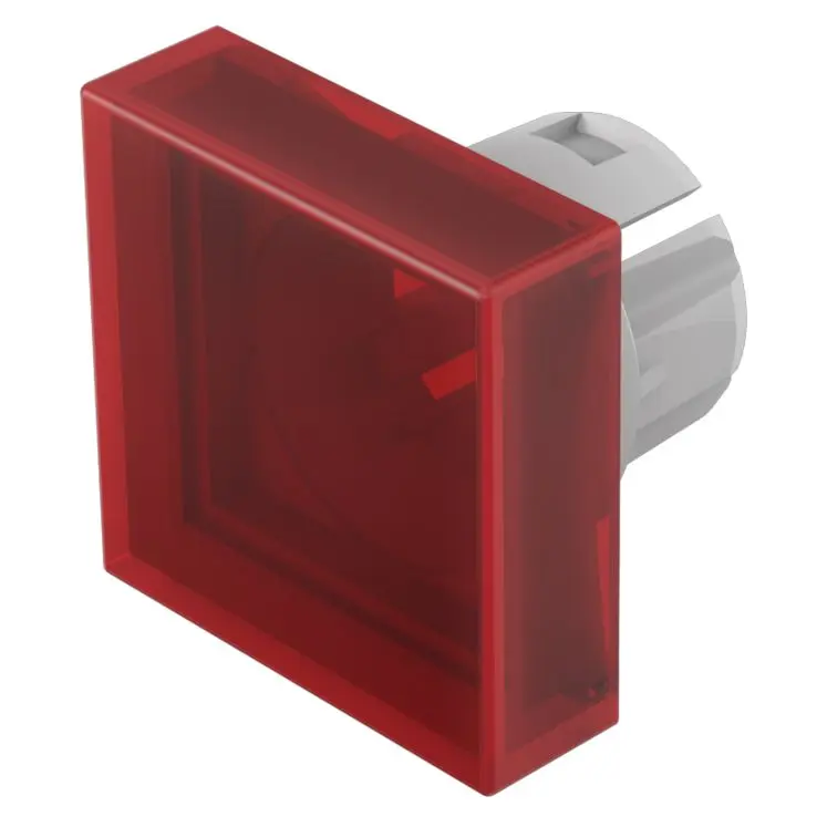 EAO Lampenlinse, Rot, Vierkant, L.=15.3 mm