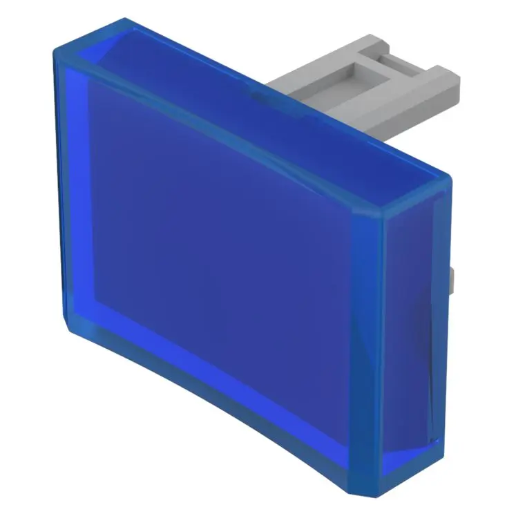 EAO Lampenlinse, Blau, Rechteckig, L.=21.5 mm