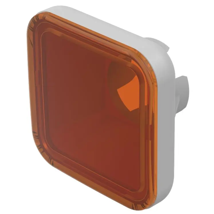 Produktfoto 1 von EAO Lampenlinse, Orange, Vierkant, L.=13.2 mm