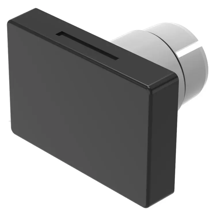 Produktfoto 1 von EAO Lampenlinse, Schwarz, Rechteckig, L.=25.5 mm