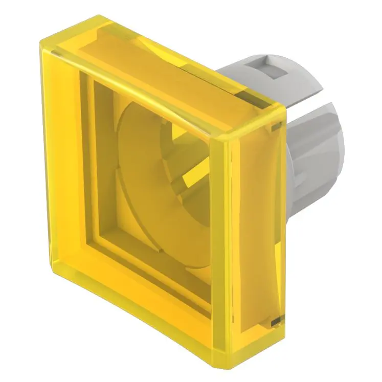EAO Lampenlinse, Gelb, Vierkant, L.=15.3 mm
