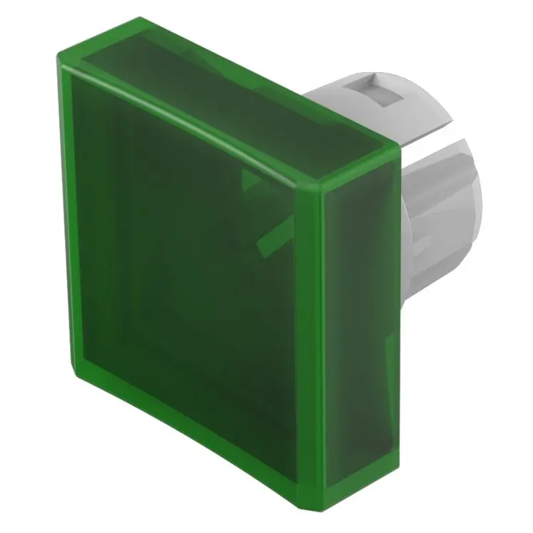 EAO Lampenlinse, Grün, Vierkant, L.=15.3 mm