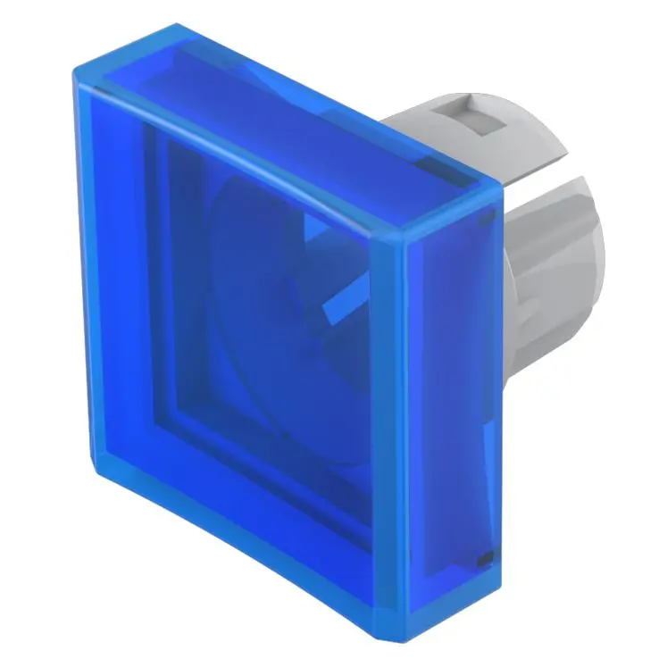 EAO Lampenlinse, Blau, Vierkant, L.=15.3 mm