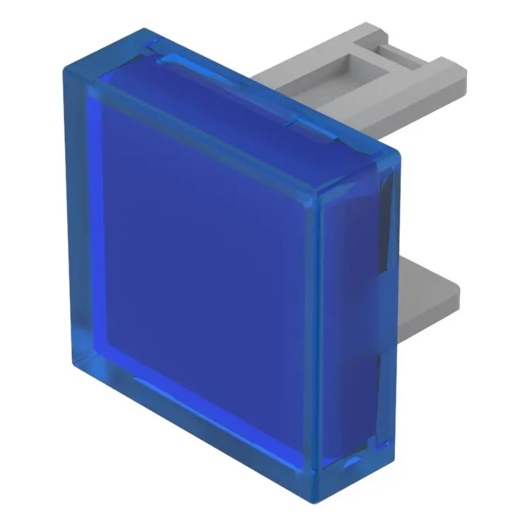 EAO Lampenlinse, Blau, Vierkant, L.=15.3 mm