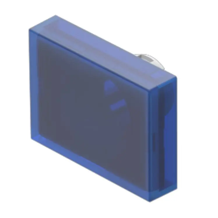 Produktfoto 1 von EAO Lampenlinse, Blau, Rechteckig, L.=24 mm