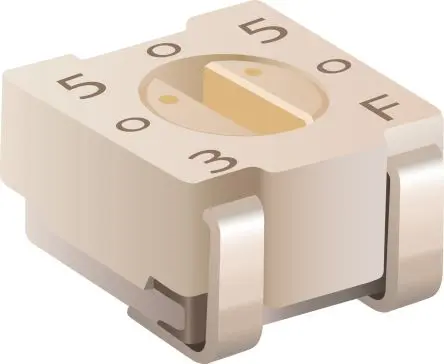 Bourns 3313 1-Gang Oberfläche Trimm-Potentiometer, 100000 Ω, 20 %, 0.125 W, SMD, L. 3 mm