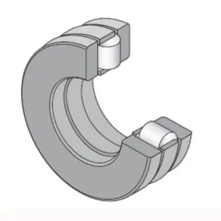 Produktfoto 1 von NTN Rollenlager Komplette Axial-, Nadellager, Axial-Zylinderrollenlager 1-reihig Kohlenstoffreicher Chromstahl 206 kN