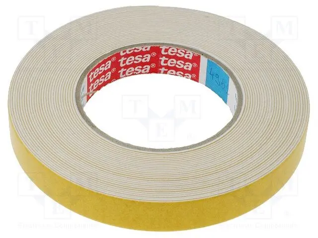 Tesa 04952-00002-00 4952 Polyethylenschaum Schaumstoff Klebeband, Doppeltes Ende, Weiß, Stärke 1.15 mm, 8 N/cm