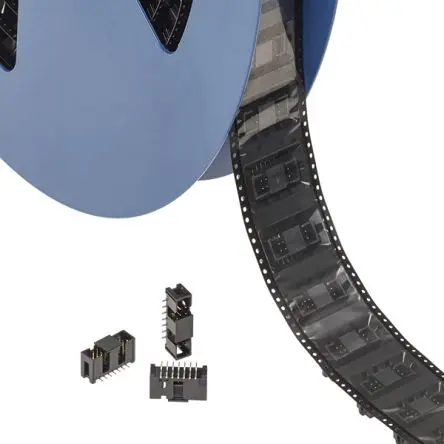 Produktfoto 1 von 3M 2500 Leiterplattenleiste gewinkelt, 14-polig / 2-reihig, Raster 2.54 mm Raster Oberfläche, Unisoliert