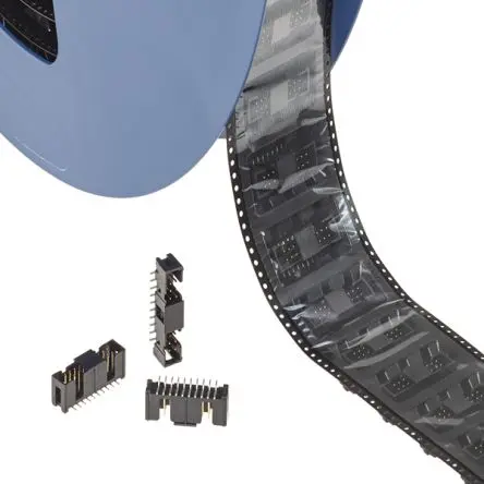 Produktfoto 1 von 3M 2500 Leiterplattenleiste gewinkelt, 20-polig / 2-reihig, Raster 2.54 mm Raster Oberfläche, Unisoliert