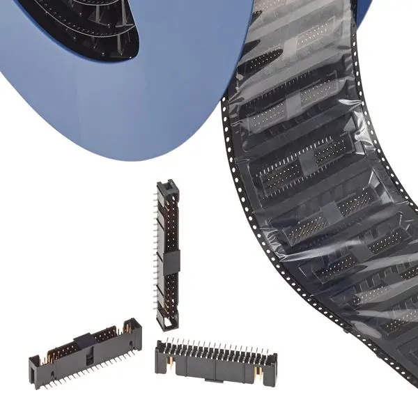 Produktfoto 1 von 3M 2500 Leiterplattenleiste gewinkelt, 40-polig / 2-reihig, Raster 2.54 mm Raster Oberfläche, Unisoliert