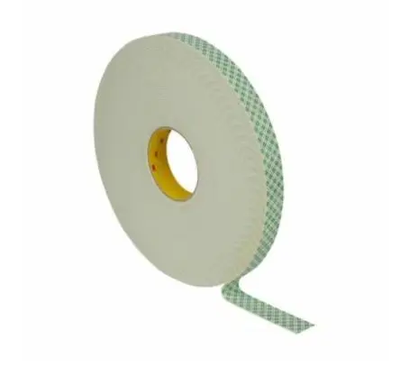 Produktfoto 1 von 3M Doppelseitiges Klebeband, Weiß, -30 °C bis 193 °C, Stärke 0.08 mm Urethan, 38mm x 33 m