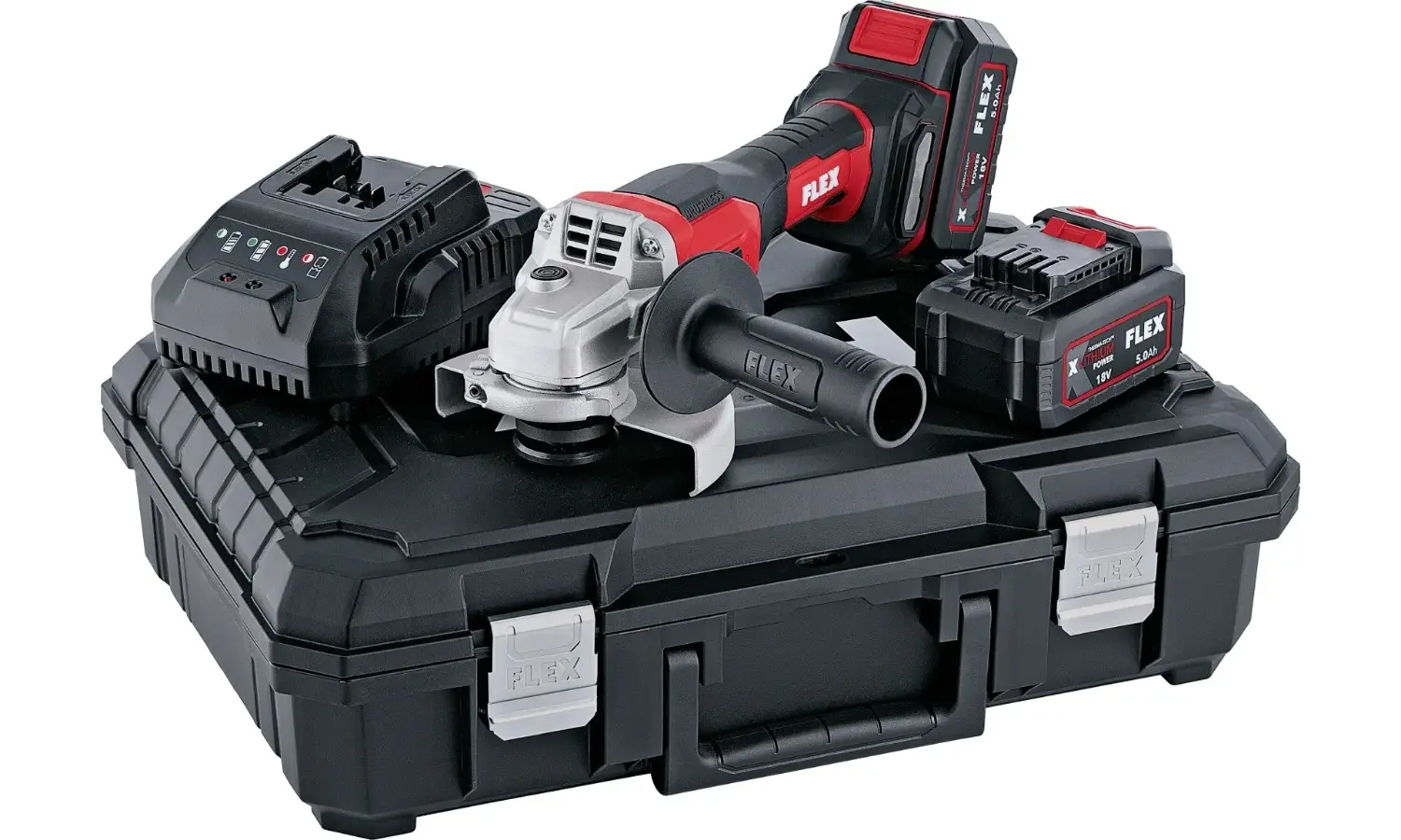 Produktfoto 1 von Flex 530496 L 125 18.0-EC LD/5.0 Set Schleifgerät Bürstenlos, Scheiben-Ø 125 mm 10000 rpm