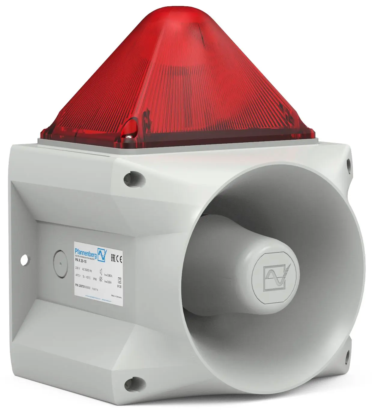 Produktfoto 1 von Pfannenberg PA X Blink-Licht Signalleuchte Rot, 24 V DC