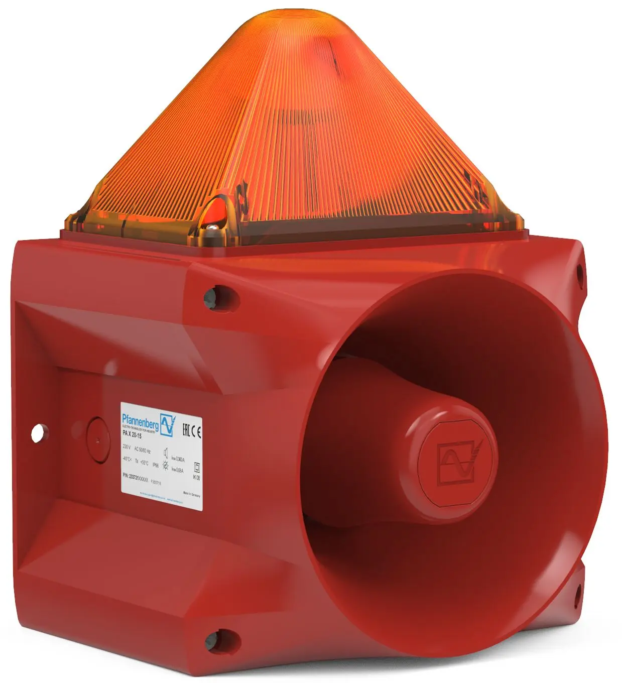 Pfannenberg PA X Blink-Licht Signalleuchte Orange, 24 V DC