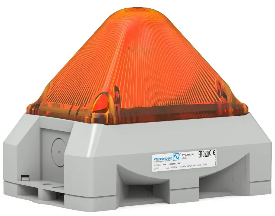 Produktfoto 1 von Pfannenberg PY X Dauer-Licht Signalleuchte Orange, 115/230 V AC/DC, 120 V AC/DC