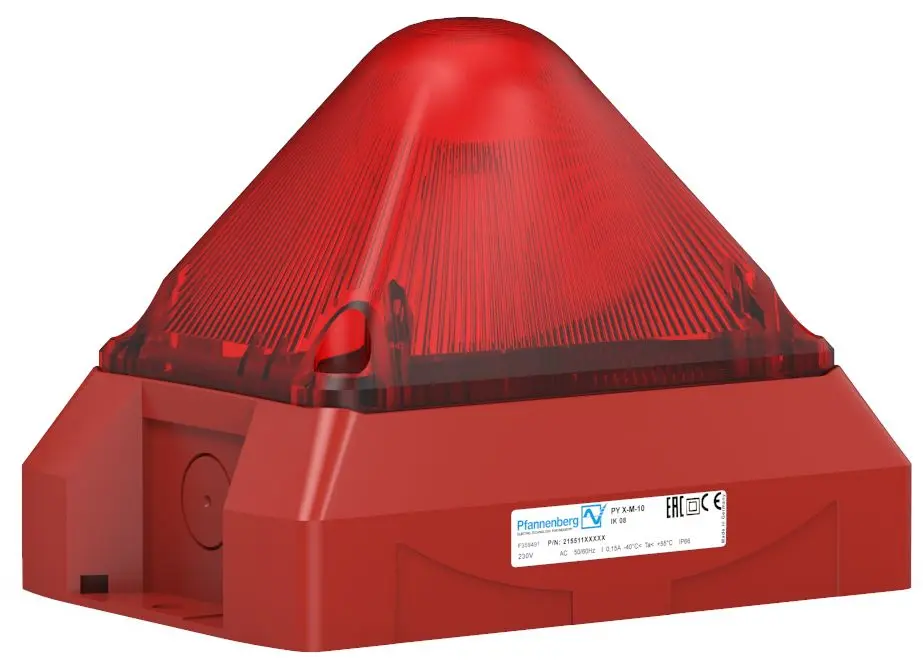 Produktfoto 1 von Pfannenberg PY X-M-10 Xenon Blinkend Signalleuchte Rot, 24 V DC