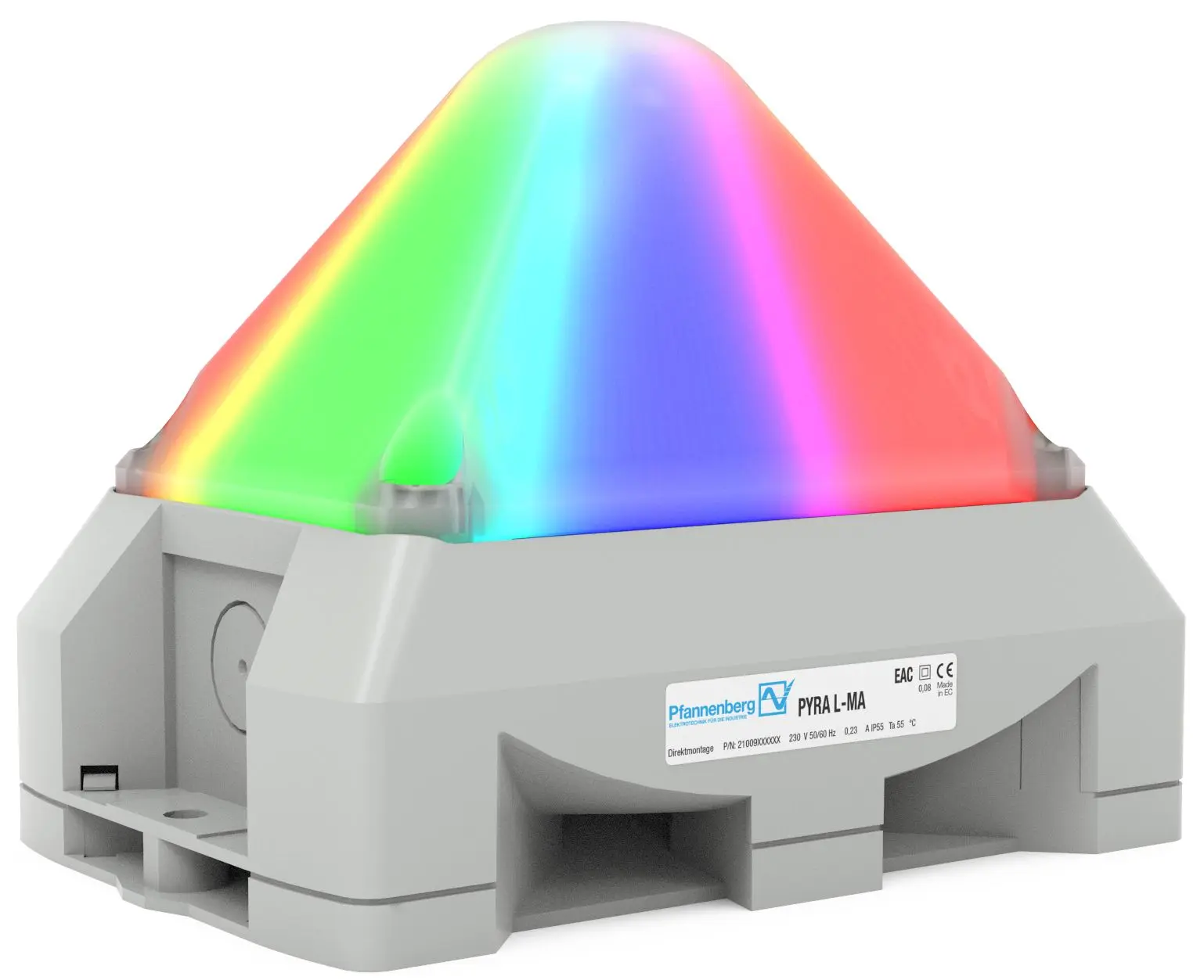 Produktfoto 1 von Pfannenberg PY X Dauer-Licht Signalleuchte Mehrfarbig, 115/230 V AC/DC, 120 V AC/DC