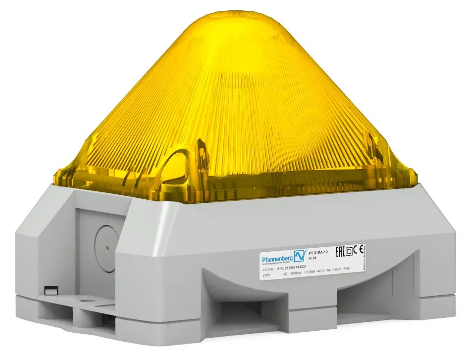 Pfannenberg PY X Dauer-Licht Signalleuchte Gelb, 115/230 V AC/DC, 120 V AC/DC