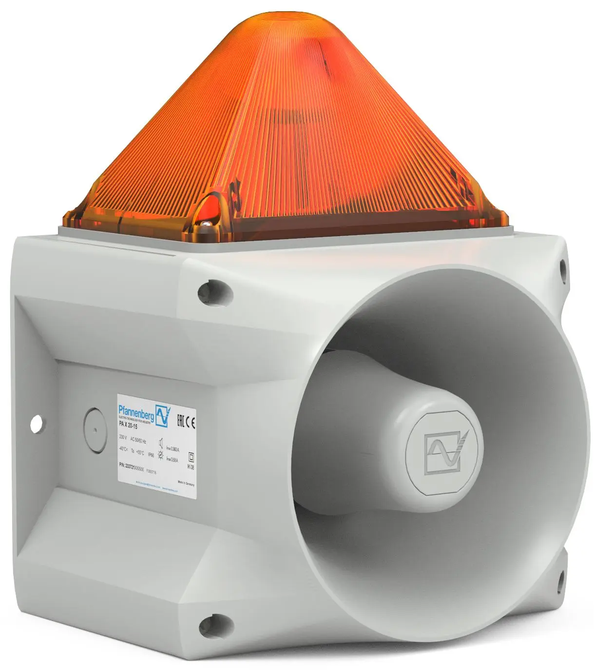 Produktfoto 1 von Pfannenberg PA X Blink-Licht Signalleuchte Orange, 24 V DC