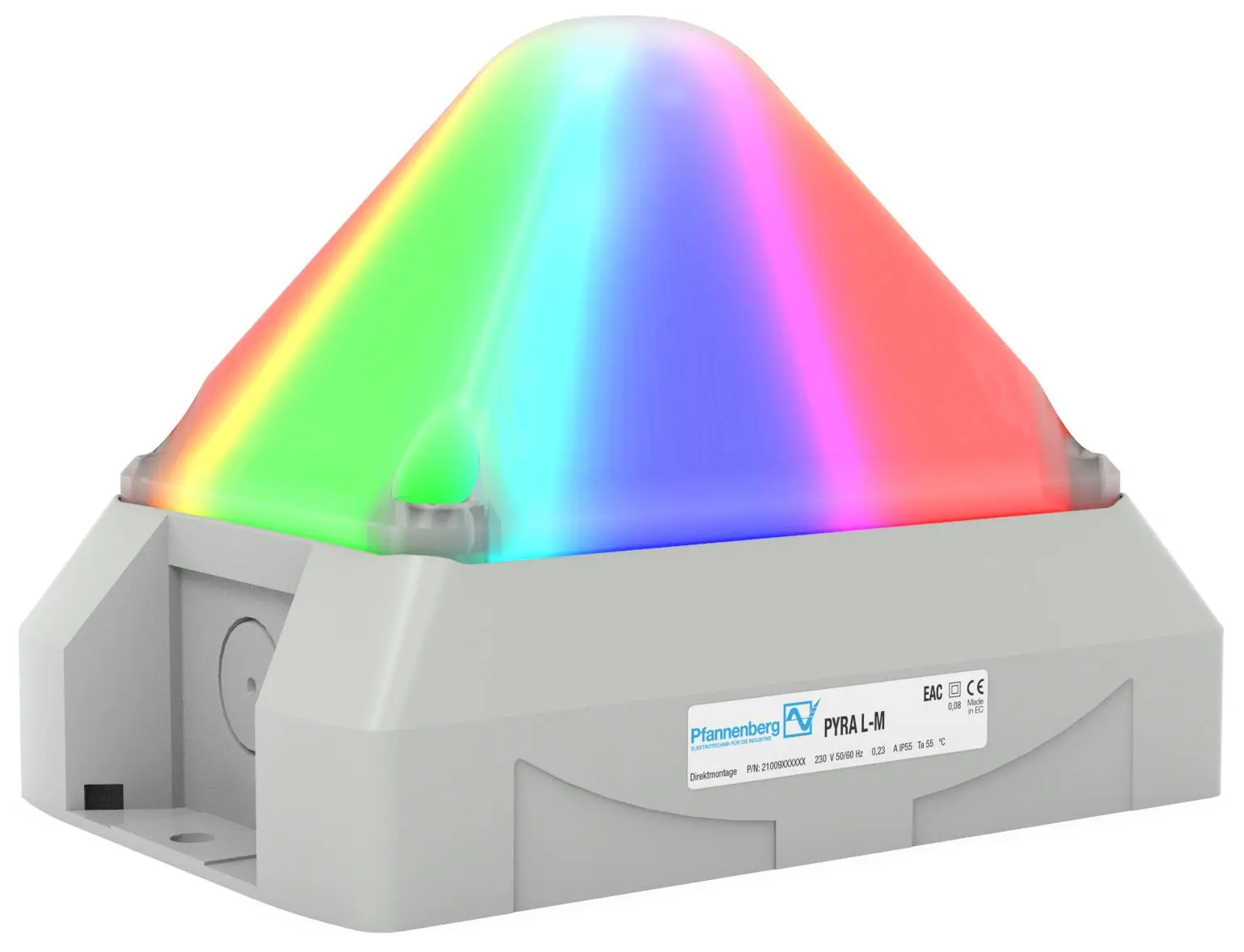 Pfannenberg PY L-M LED Blinklicht, Dauerlicht, Blitzlicht Signalleuchte Mehrfarbig, 115 → 230 V DC, 120 V DC