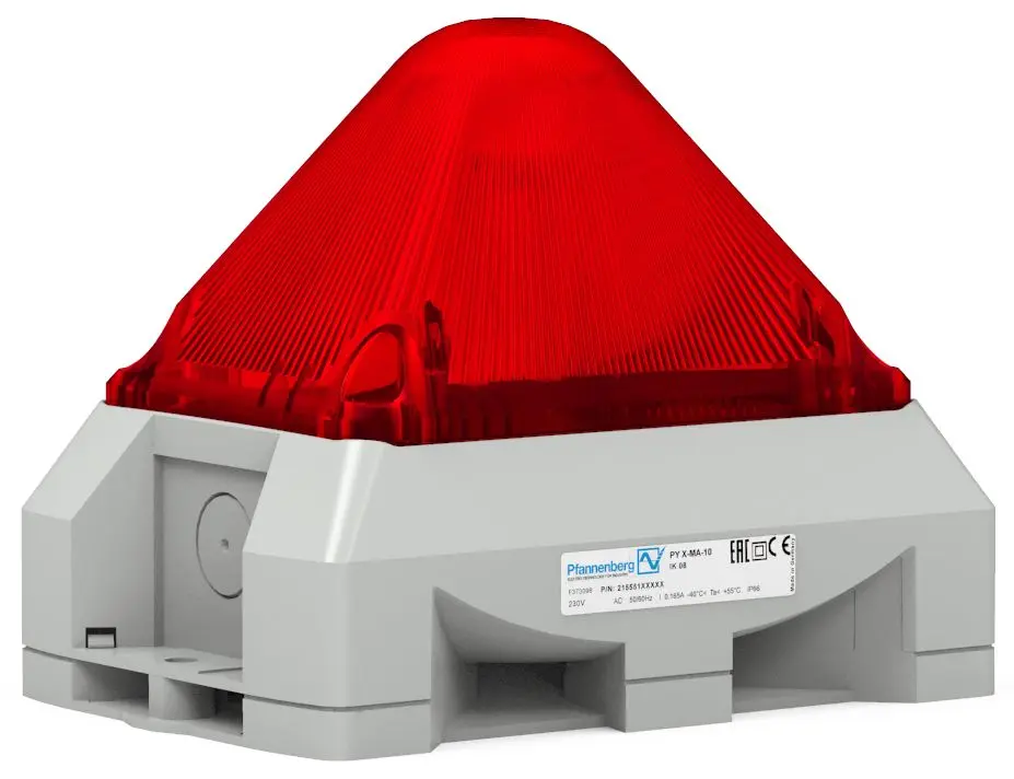 Produktfoto 1 von Pfannenberg PY X Dauer-Licht Signalleuchte Rot, 115/230 V AC/DC, 120 V AC/DC