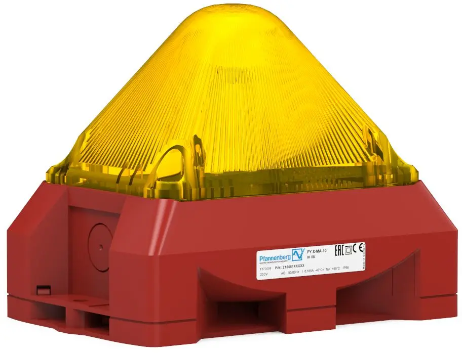 Produktfoto 1 von Pfannenberg PY X Blink-Licht Signalleuchte Gelb, 12 V DC, 24 V DC, 48 V D/C