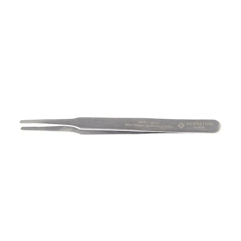 Produktfoto 1 von Bernstein 5-059 Edelstahl Pinzette, 120 mm Gerade, Spitze Abgerundet Antimagnetisch