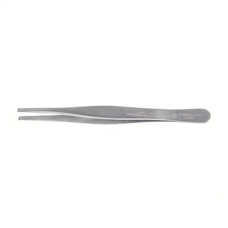 Produktfoto 1 von Bernstein 5-065 Edelstahl Pinzette, 120 mm Gerade, Spitze Gerade Antimagnetisch ESD-sicher