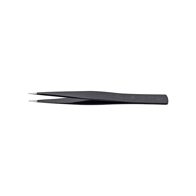 Produktfoto 1 von Bernstein 5-078-13 Edelstahl Pinzette, 130 mm Gerade, Spitze Gerade Antimagnetisch ESD-sicher
