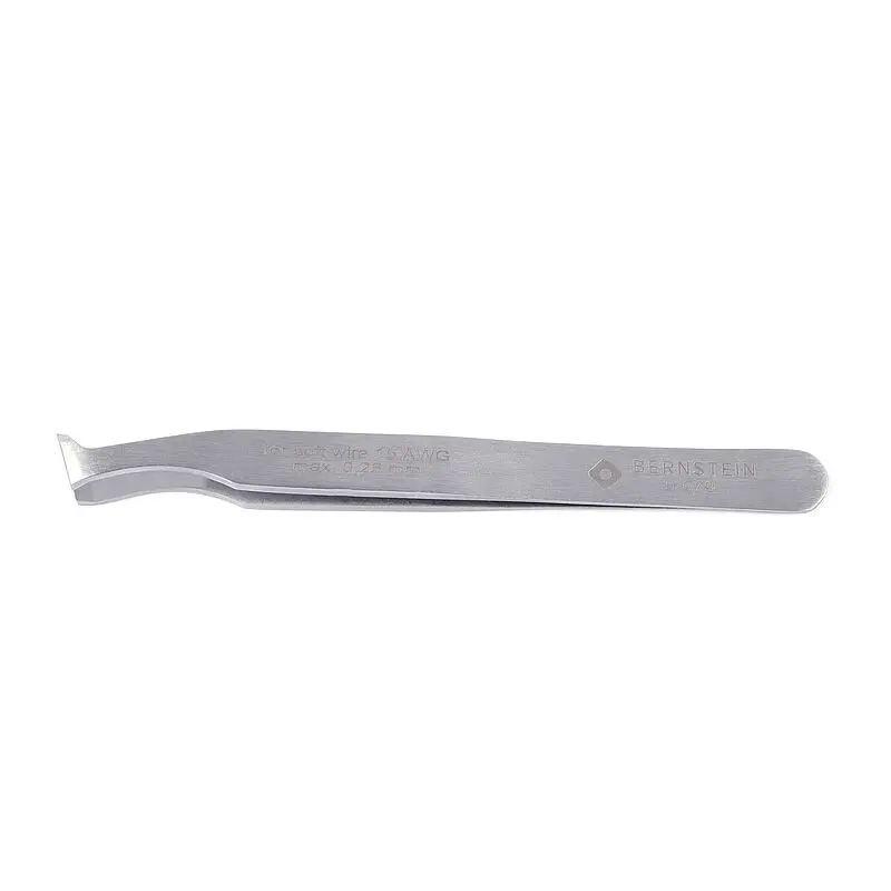 Produktfoto 1 von Bernstein 5-079 Kohlenstoffstahl Pinzette, 115 mm Abgewinkelt, Spitze Winkel Antimagnetisch ESD-sicher