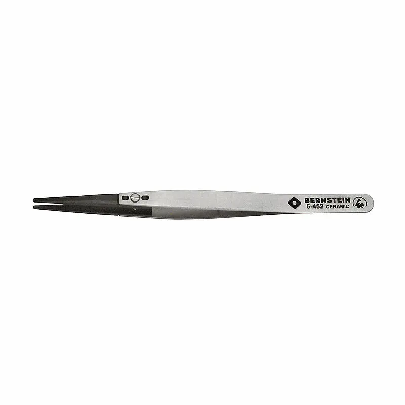 Produktfoto 1 von Bernstein 5-452 Kunststoff glasfaserverstärkt Pinzette, 125 mm Gerade, Spitze Abgerundet Antimagnetisch ESD-sicher