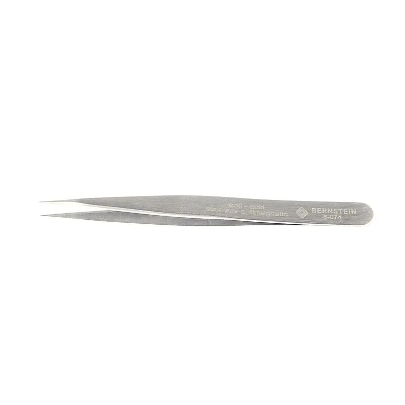 Produktfoto 1 von Bernstein 5-074 Edelstahl Pinzette, 120 mm Gerade, Spitze , Spitze Spitz Antimagnetisch
